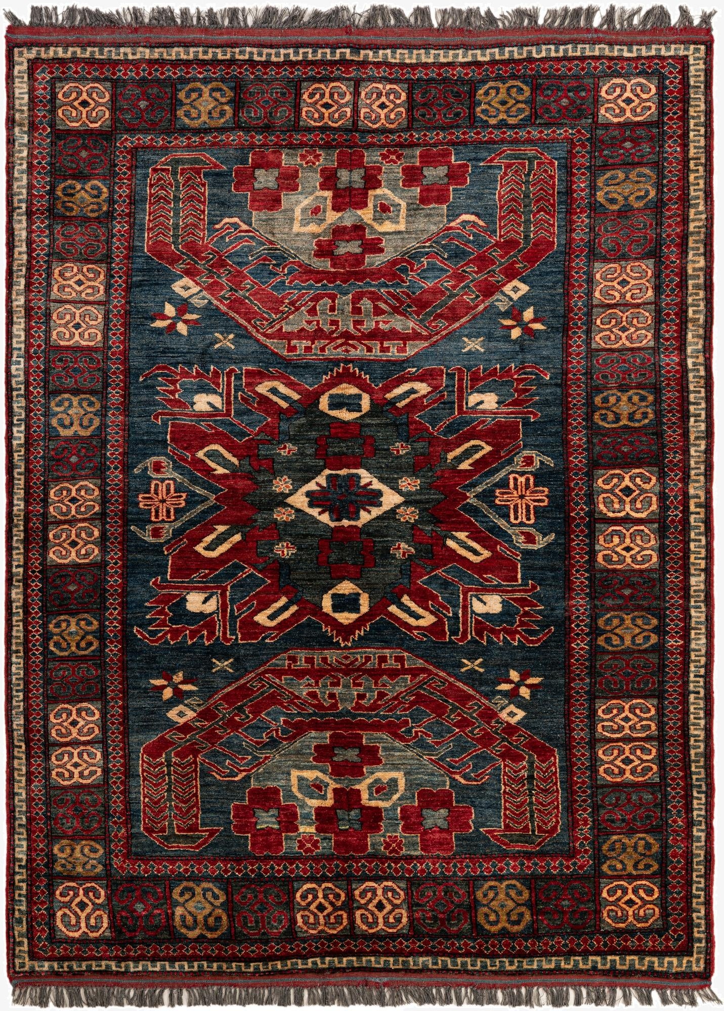 152cm x 210cm  Hand Knotted Kazak Wool Rug