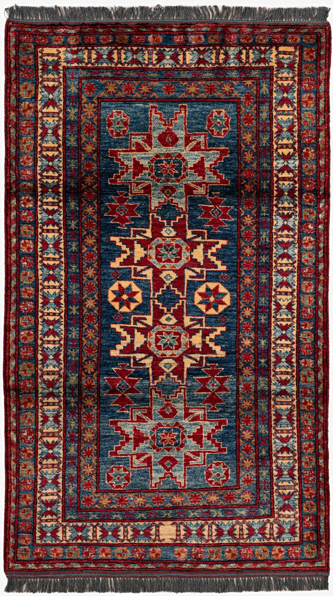 3' 4 x 5' 7  Hand Knotted Kazak Wool Rug