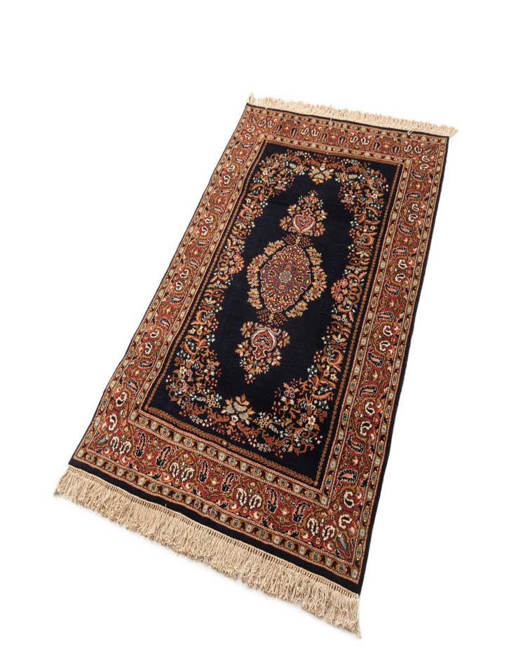 Detail image of 4' x 6' Hand Knotted Kerman Oriental Wool Rug