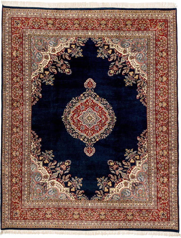Detail image of 8' 6 x 11' Hand Knotted Kerman Wool Rug
