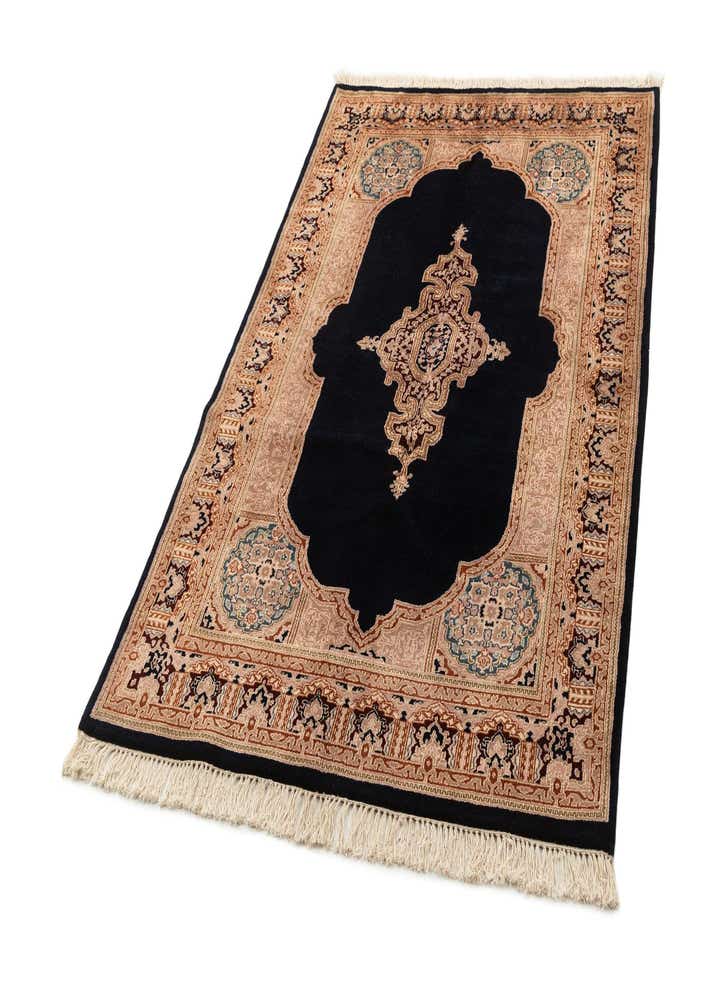 4' 4 x 6' 7 Hand Knotted Kerman Wool Rug