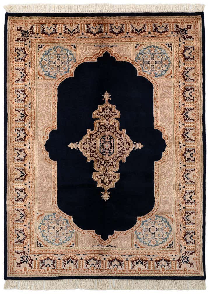 4' 4 x 6' 7 Hand Knotted Kerman Wool Rug