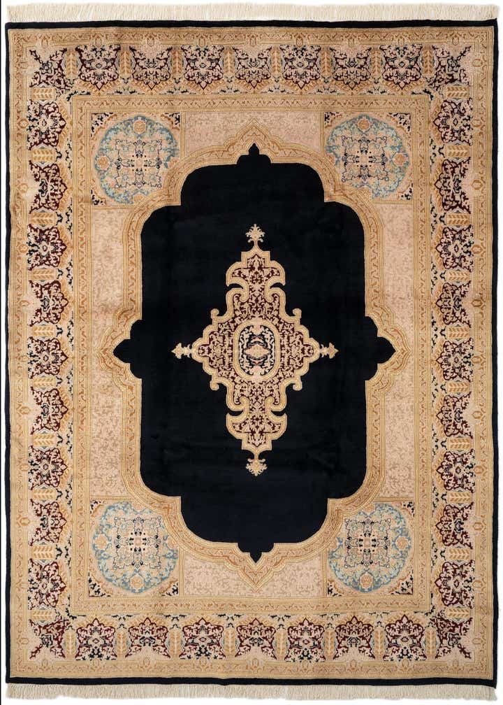 8' x 11' 5 Hand Knotted Kerman Wool Rug