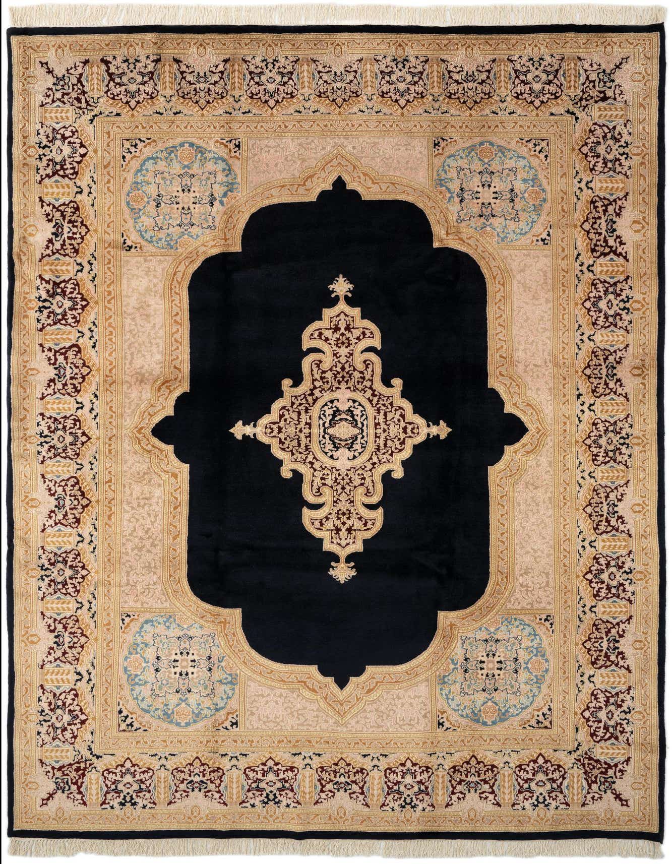 8' x 11' 5 Hand Knotted Kerman Wool Rug