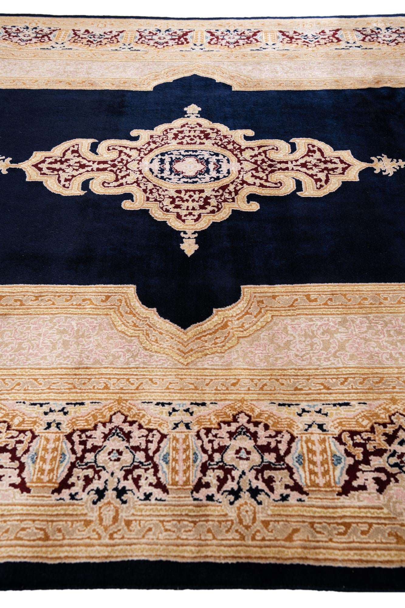 6' 2 x 9' 3 Hand Knotted Kerman Wool Rug