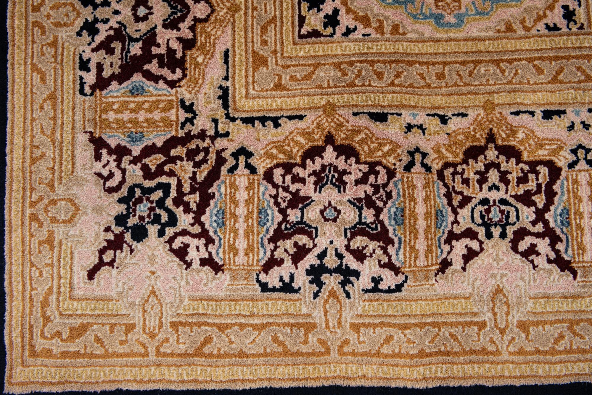 6' 2 x 9' 3 Hand Knotted Kerman Wool Rug
