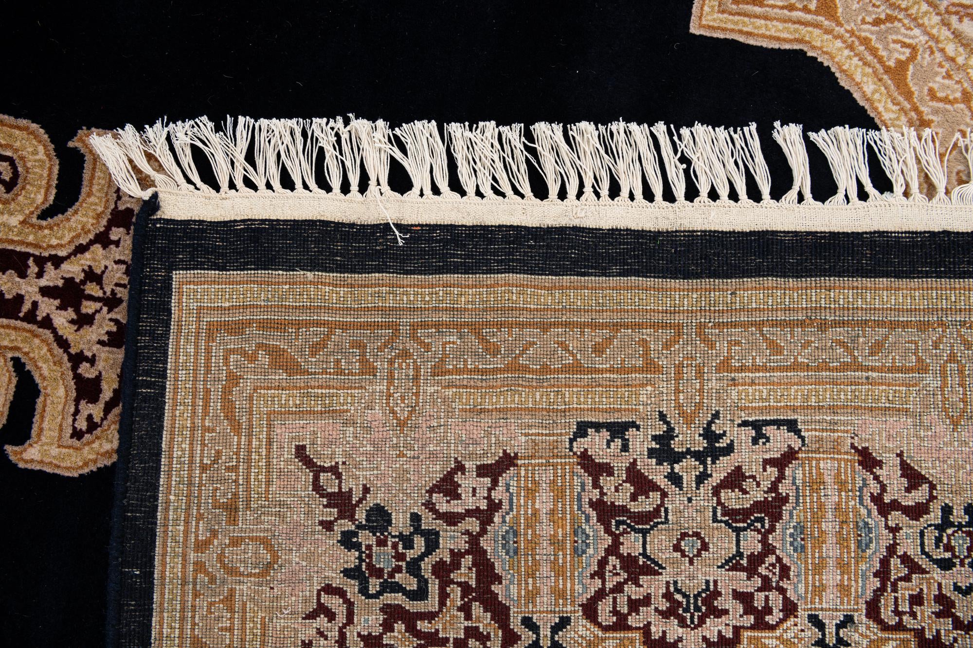 6' 2 x 9' 3 Hand Knotted Kerman Wool Rug