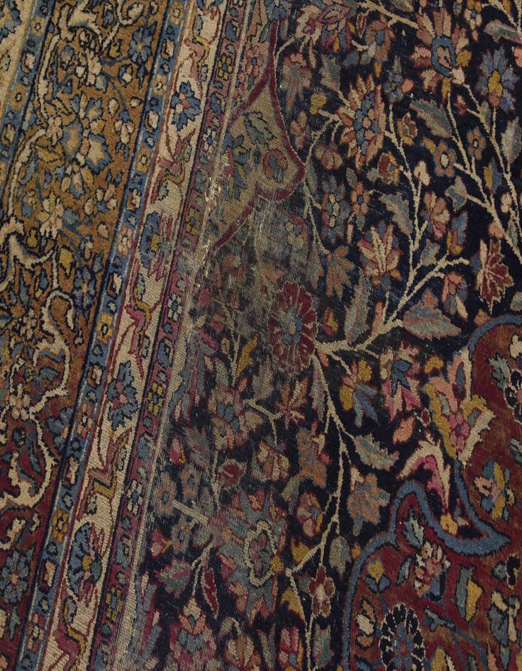 Detail image of 9' 10 x 13' Hand Knotted Kerman Persian Wool Rug