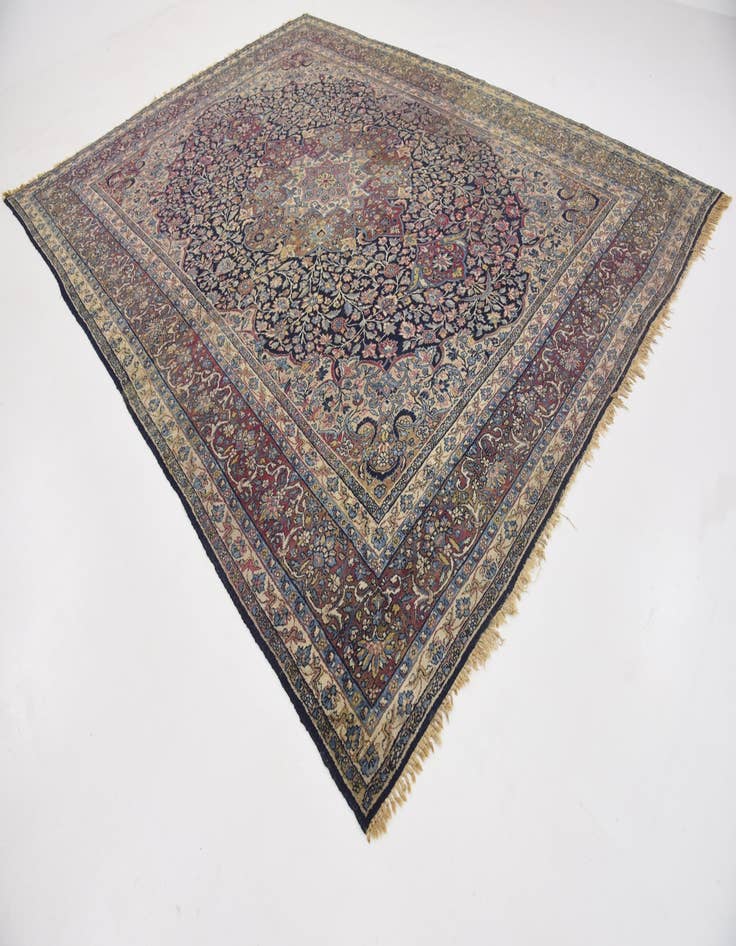 Detail image of 9' 10 x 13' Hand Knotted Kerman Persian Wool Rug