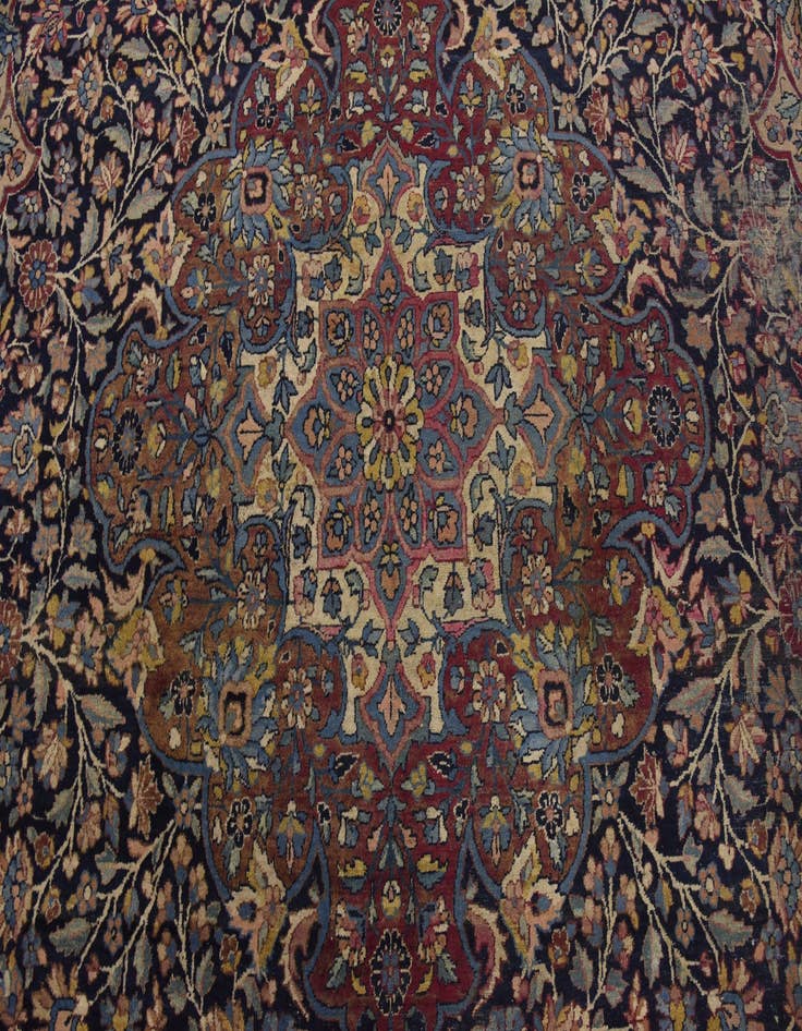 Detail image of 9' 10 x 13' Hand Knotted Kerman Persian Wool Rug