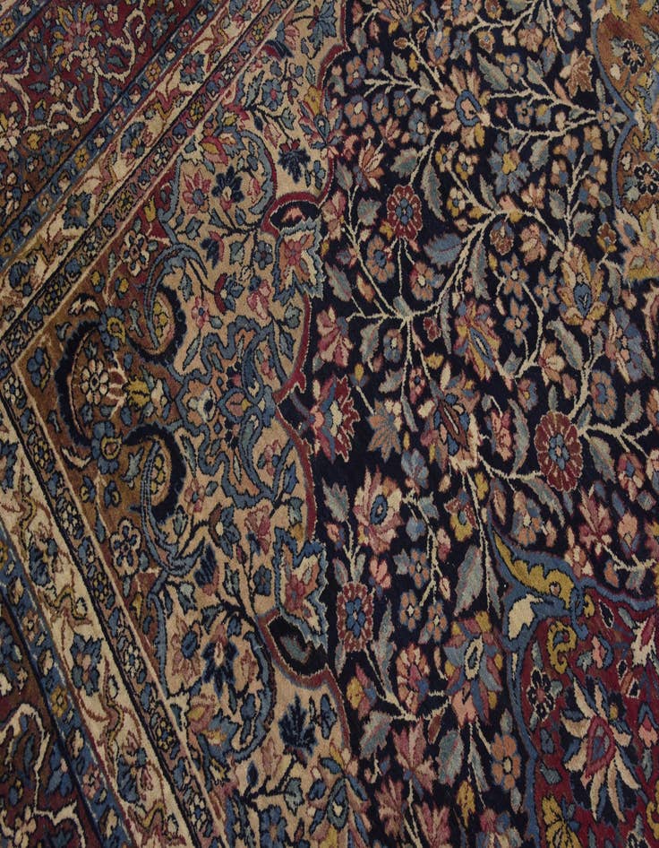 Detail image of 9' 10 x 13' Hand Knotted Kerman Persian Wool Rug