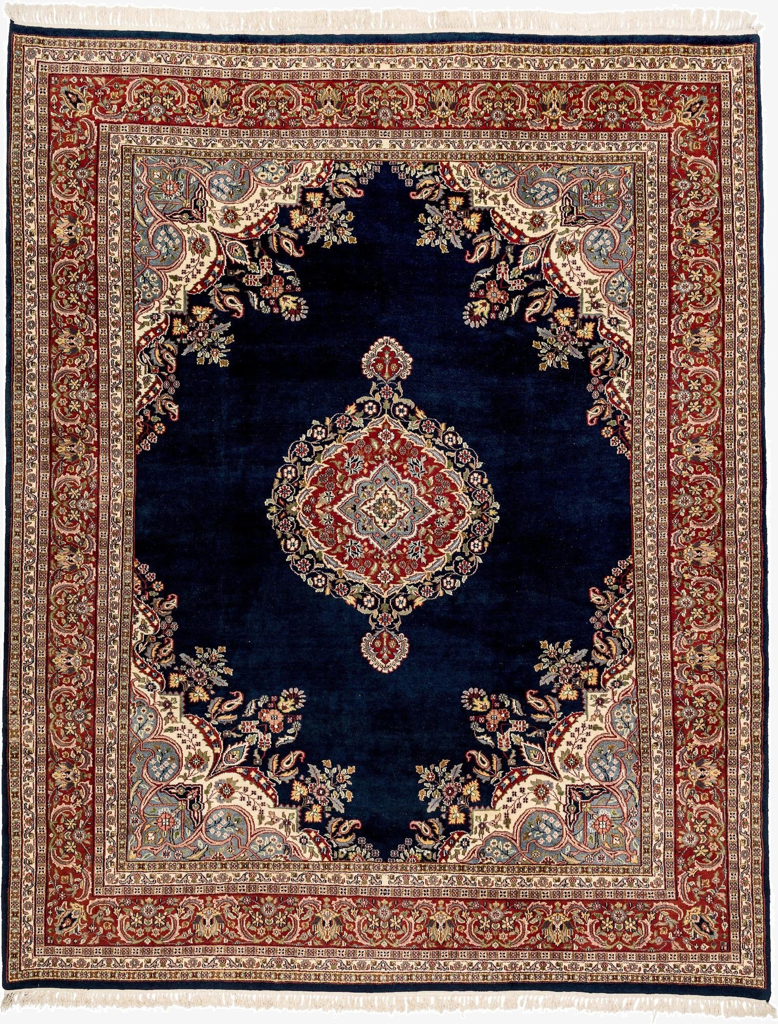 8' 6 x 11'  Hand Knotted Kerman Wool Rug