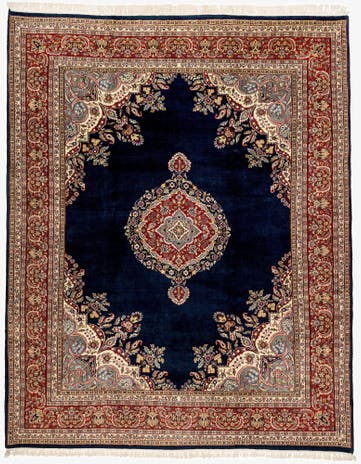 8' 6 x 11' Hand Knotted Kerman Wool Rug