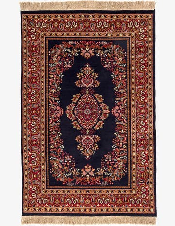 4' x 6' 1 Hand Knotted Kerman Wool Rug