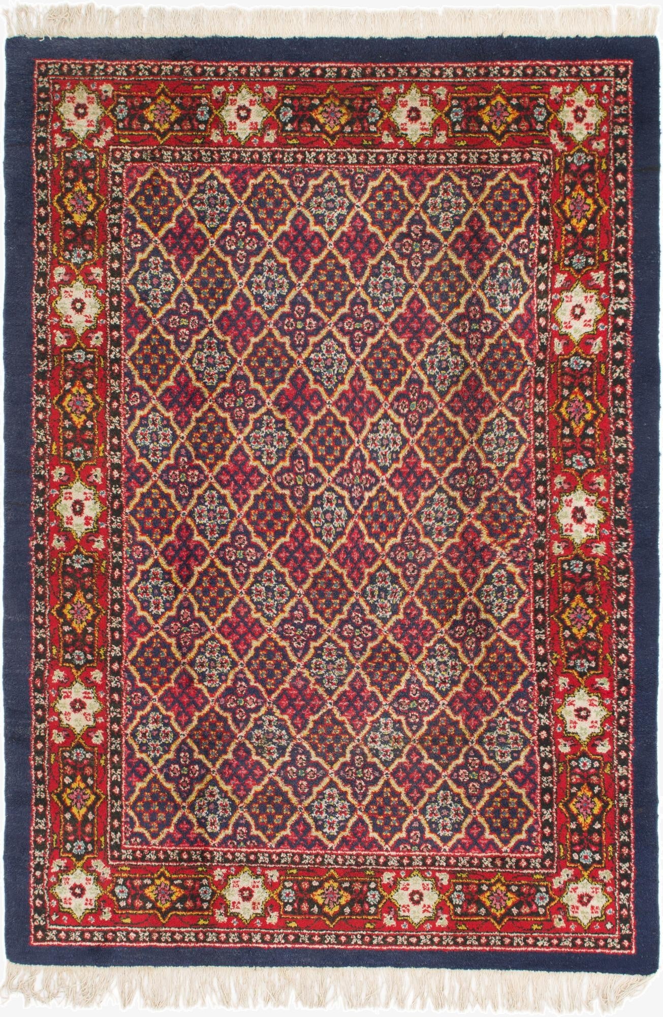 198cm x 287cm  Hand Knotted Kerman Wool Alfombra