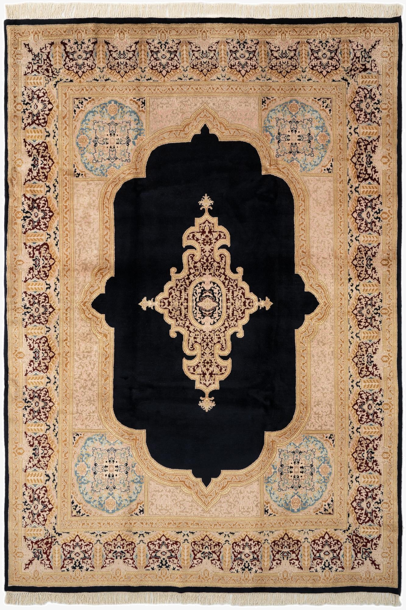 8' x 11' 5  Hand Knotted Kerman Wool Rug