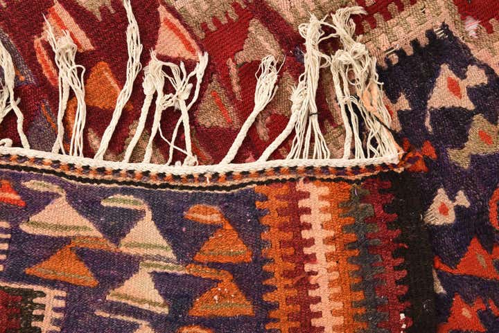 4' 7 x 7' 10 Hand Woven Kilim Fars Wool Rug