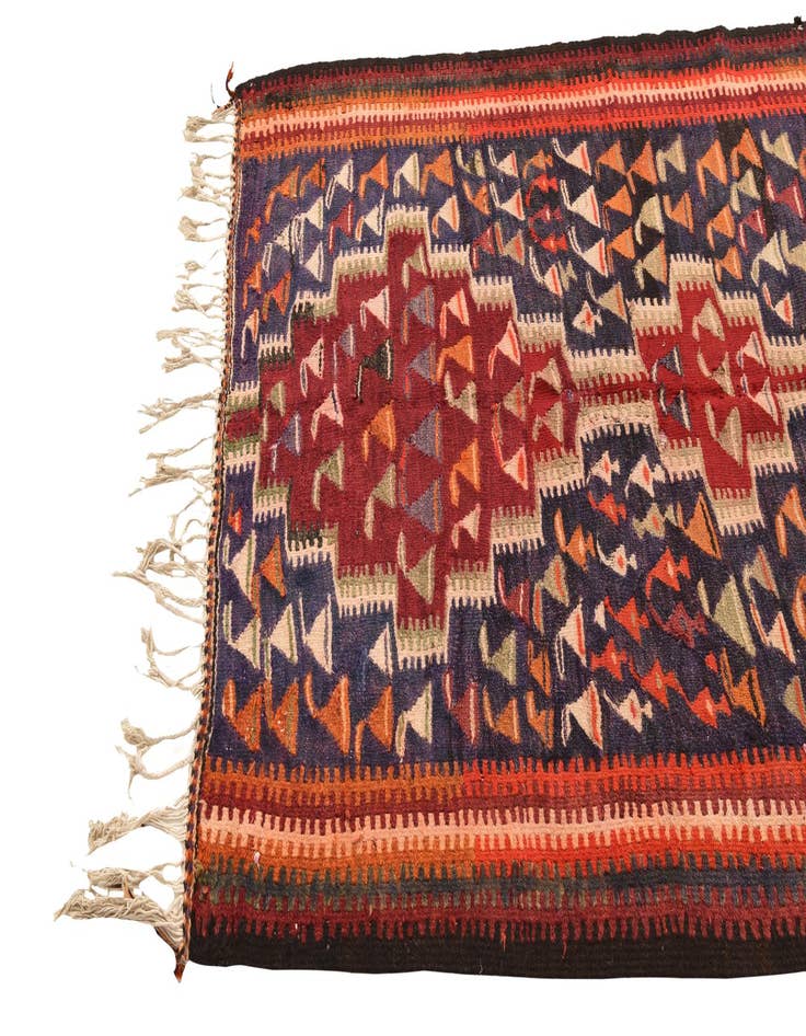 Detail image of 4' 7 x 7' 10  Hand Woven Kilim Fars Wool Rug