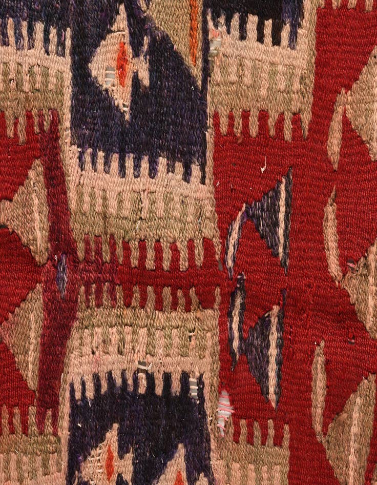 Detail image of 4' 7 x 7' 10  Hand Woven Kilim Fars Wool Rug