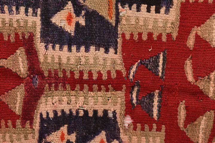 4' 7 x 7' 10 Hand Woven Kilim Fars Wool Rug