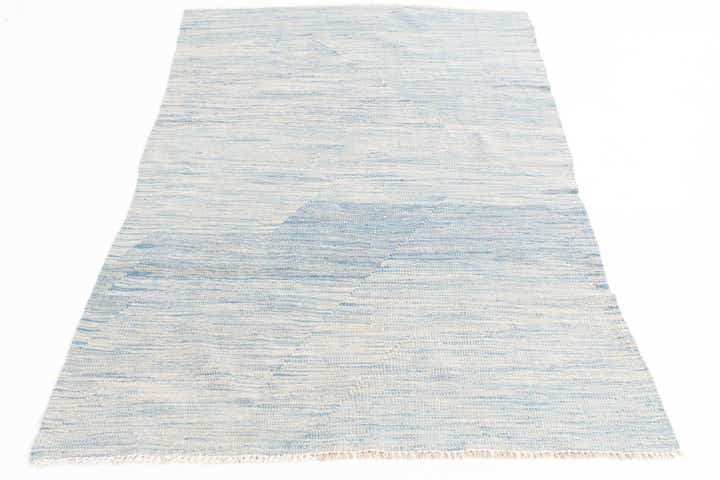 3' 9 x 6' Hand Woven Kilim Maymana Wool Rug