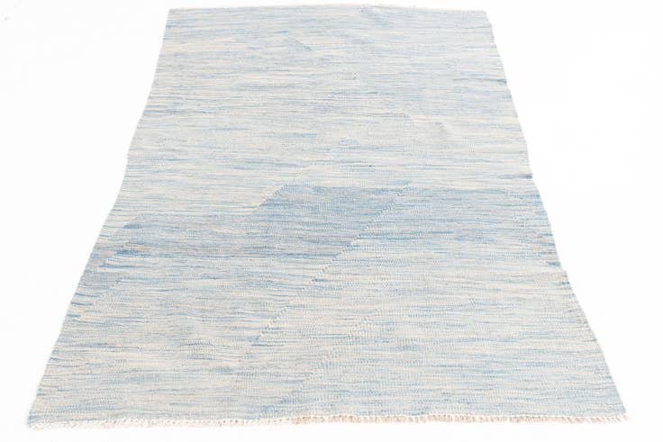 Detail image of 3' 9 x 6' Hand Woven Kilim Maymana Wool Rug