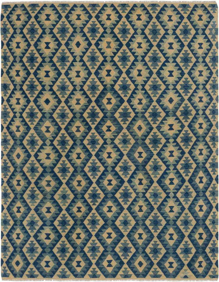 Detail image of 6' 7 x 9' 6 Hand Woven Kilim Modern Wool Rug