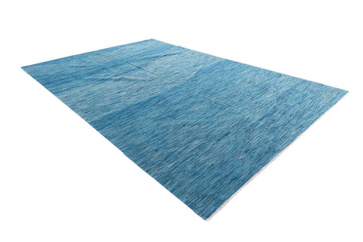 6' 8 x 9' 10 Hand Woven Kilim Modern Wool Rug