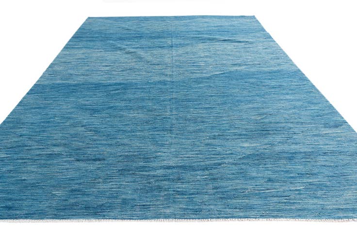 Detail image of 6' 8 x 9' 10 Hand Woven Kilim Modern Wool Rug
