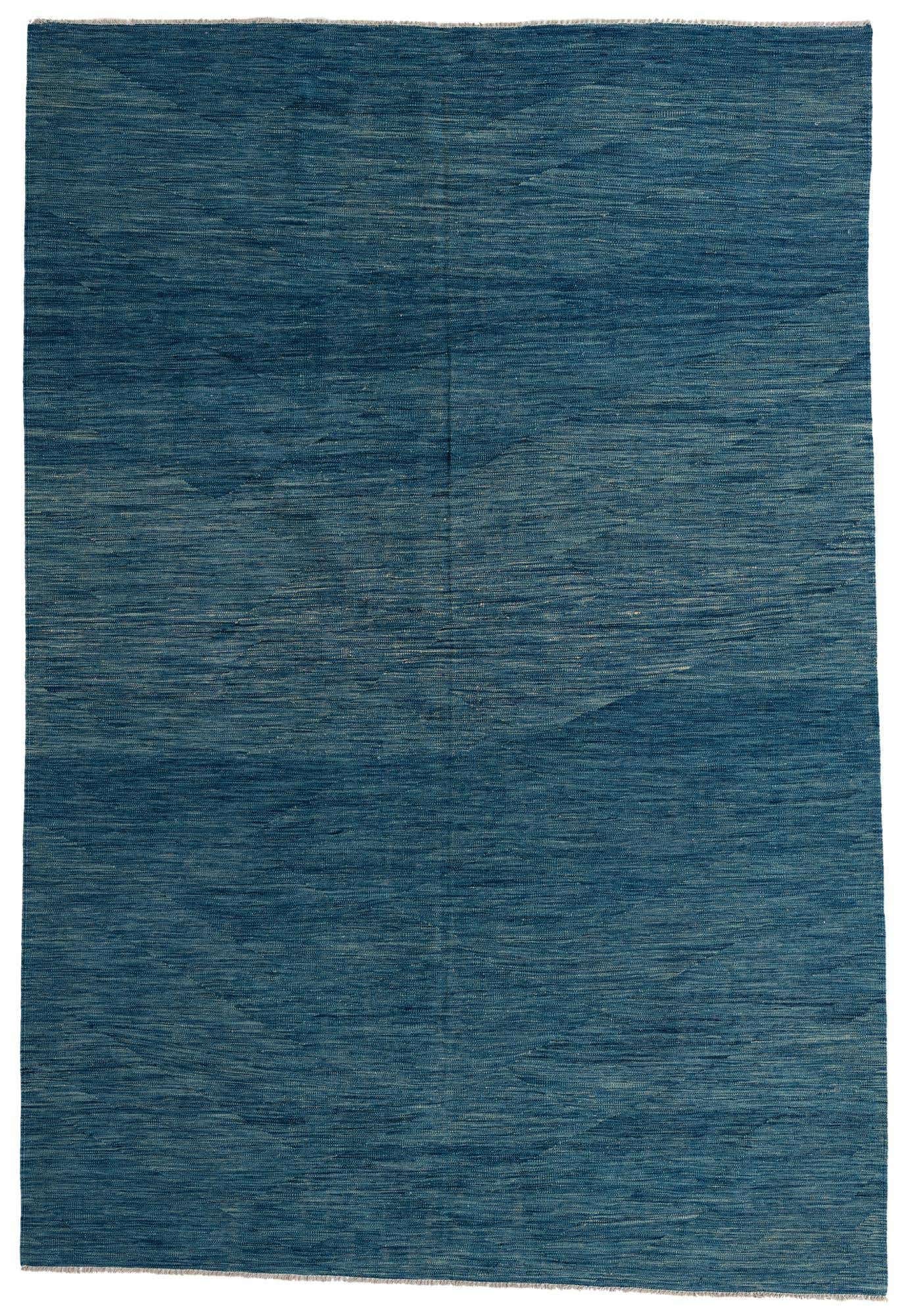 6' 8 x 9' 10 Hand Woven Kilim Modern Wool Rug