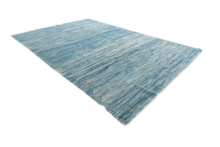 6' 5 x 9' 8 Hand Woven Kilim Modern Wool Rug
