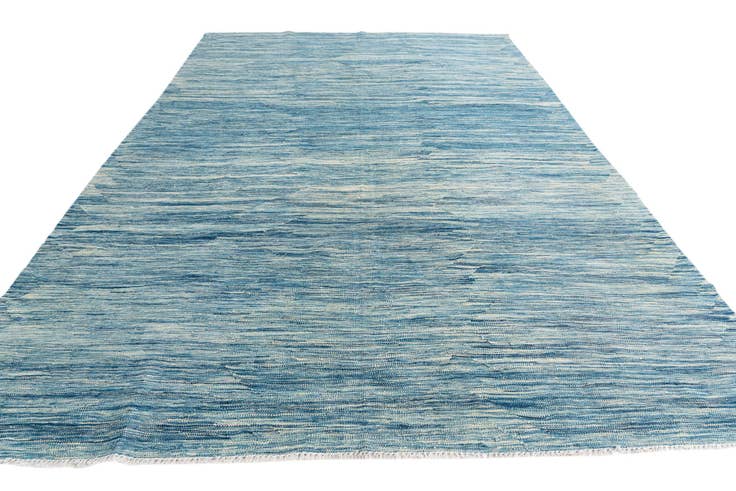 Detail image of 6' 5 x 9' 8 Hand Woven Kilim Modern Wool Rug