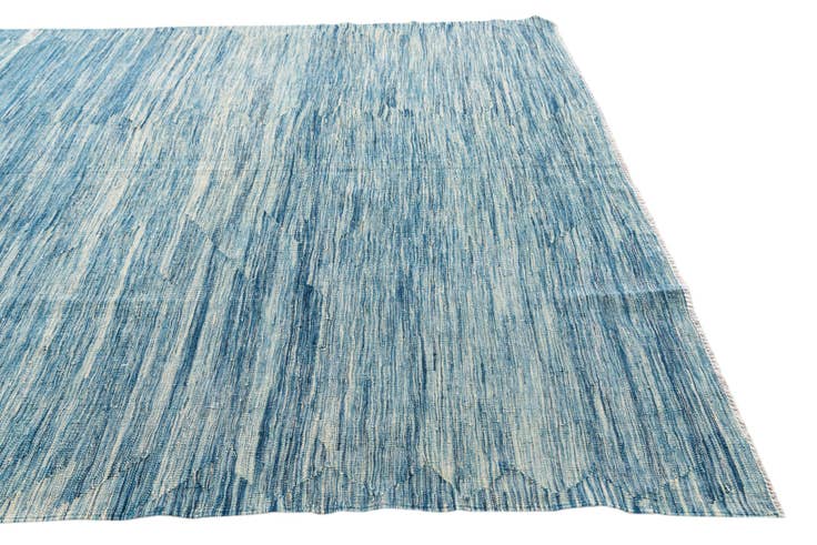 Detail image of 6' 5 x 9' 8 Hand Woven Kilim Modern Wool Rug