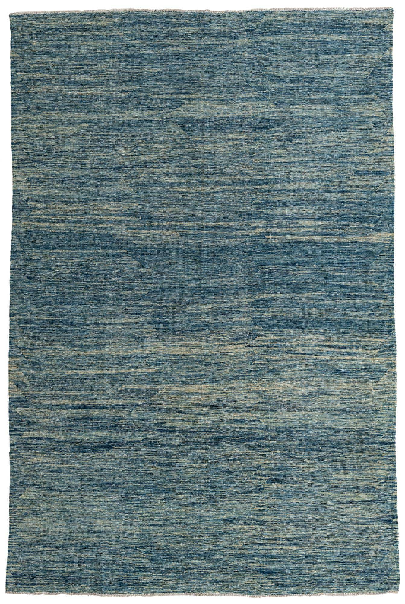 6' 5 x 9' 8 Hand Woven Kilim Modern Wool Rug