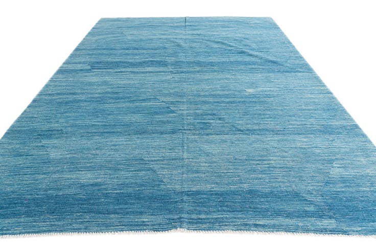 Detail image of 6' 10 x 9' 6 Hand Woven Kilim Modern Wool Rug