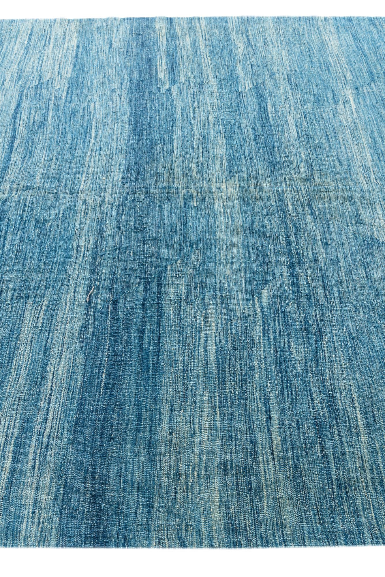 6' 9 x 9' 9 Hand Woven Kilim Modern Wool Rug