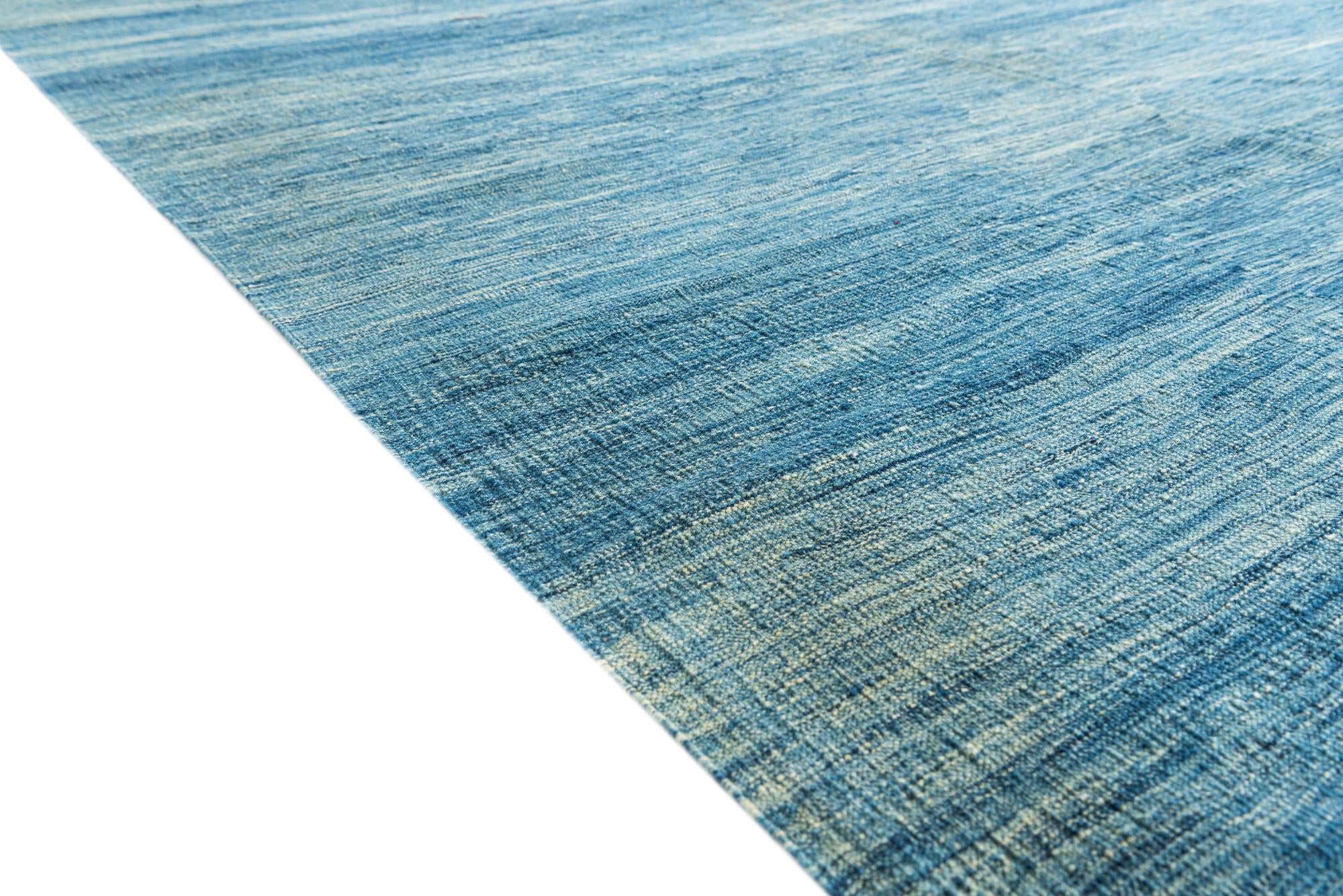 6' 9 x 9' 9 Hand Woven Kilim Modern Wool Rug