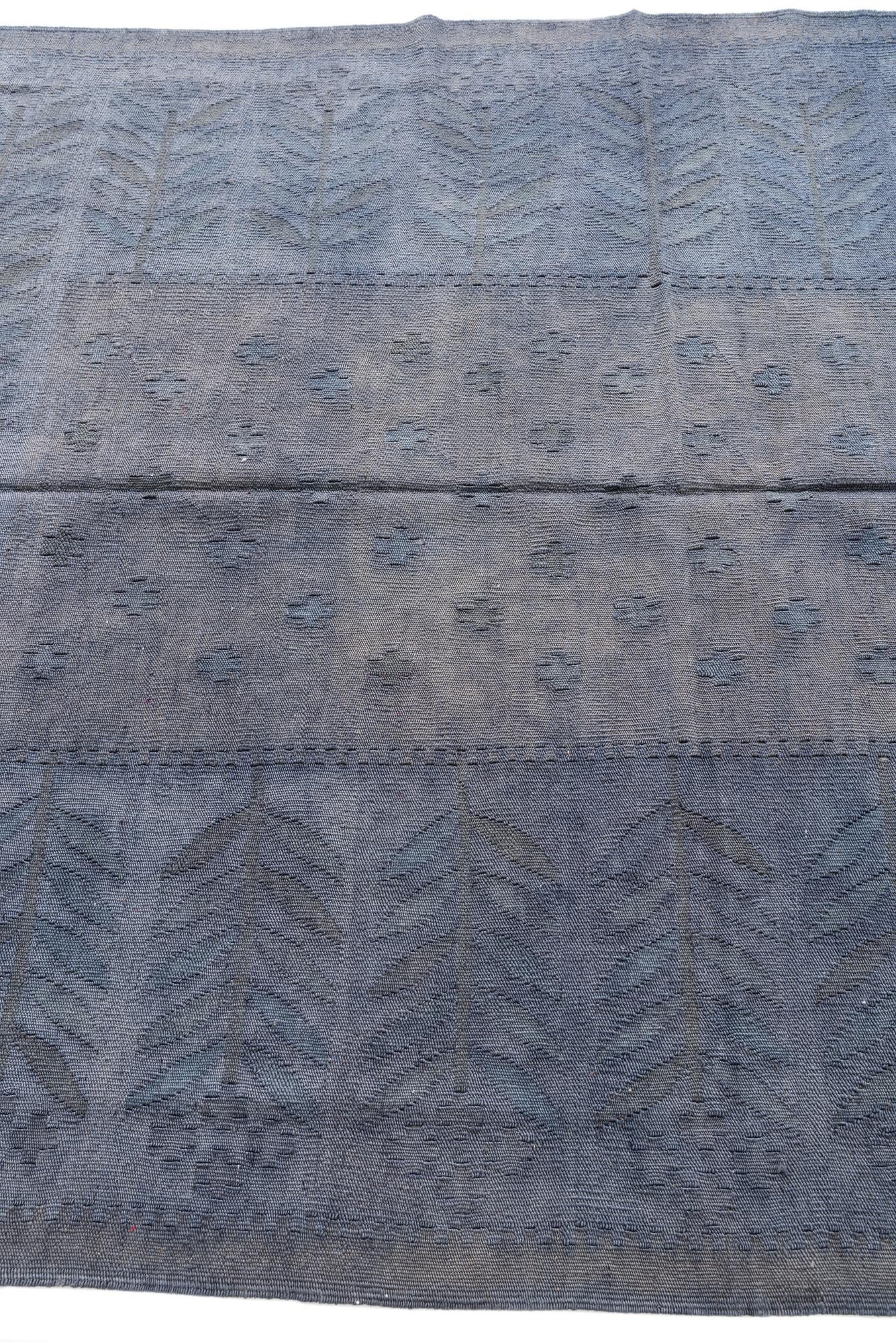 5' 1 x 6' 4 Hand Woven Kilim Modern Wool Rug