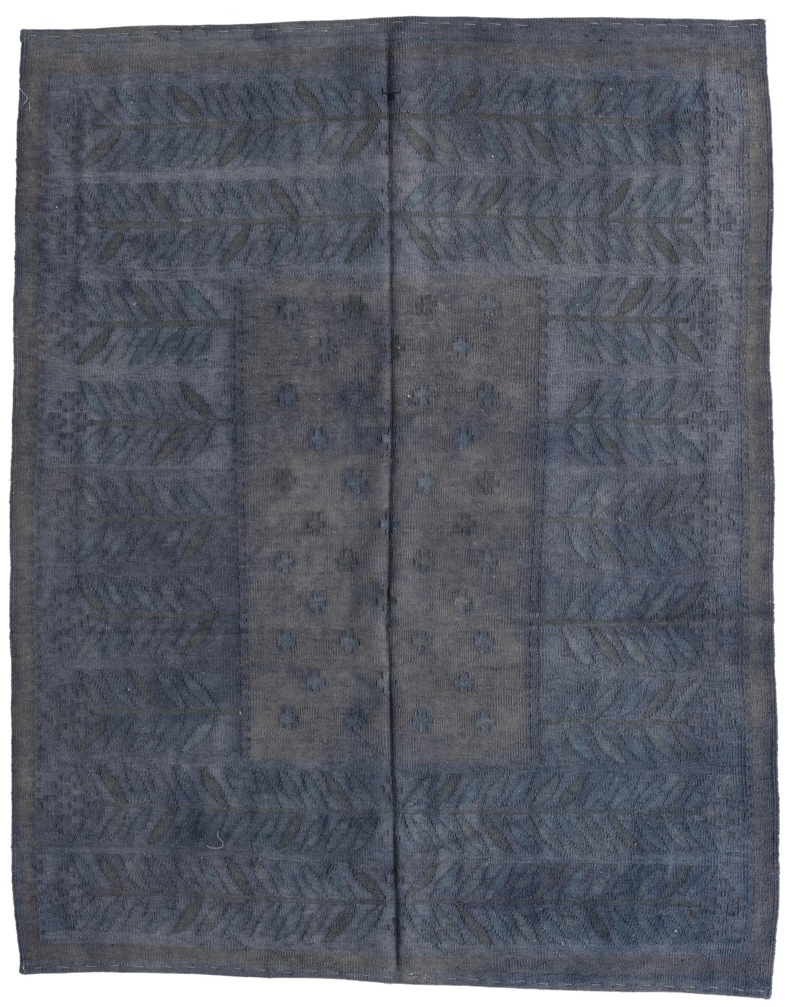 5' 1 x 6' 4 Hand Woven Kilim Modern Wool Rug