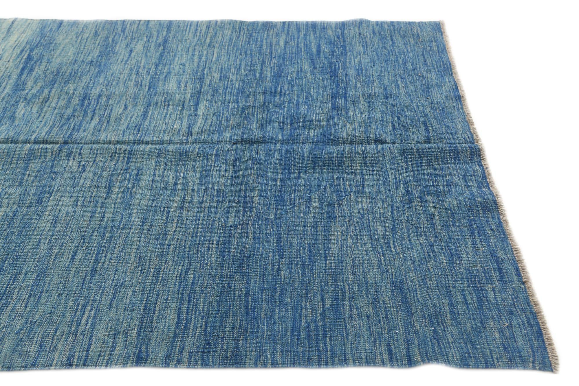5' x 6' 8 Hand Woven Kilim Modern Wool Rug