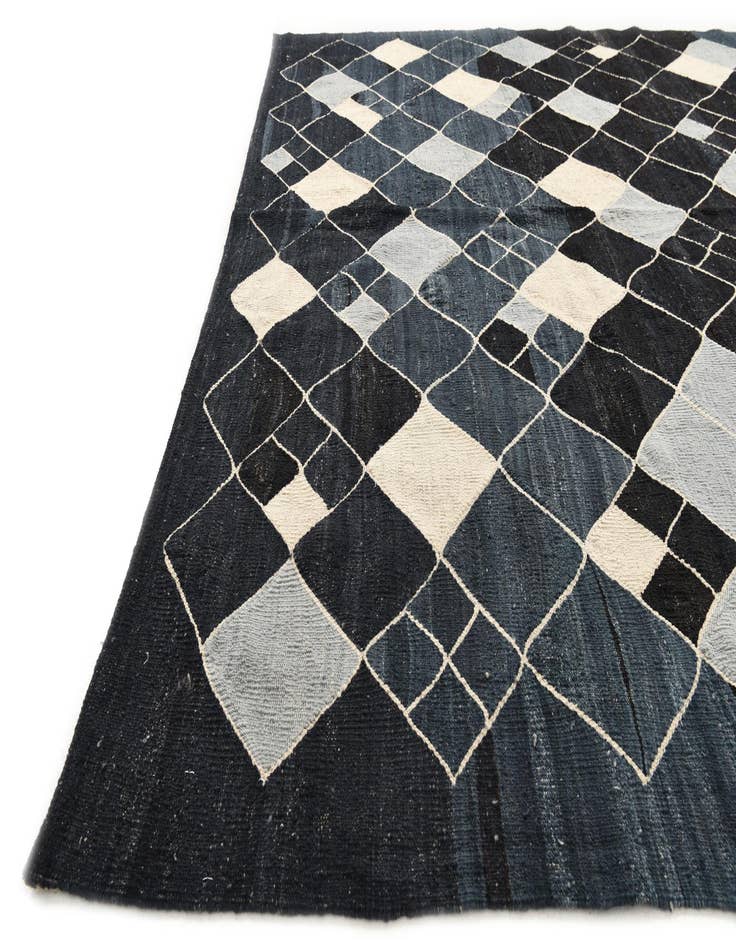 Detail image of 7' x 9' 8  Hand Woven Kilim Modern Wool Rug