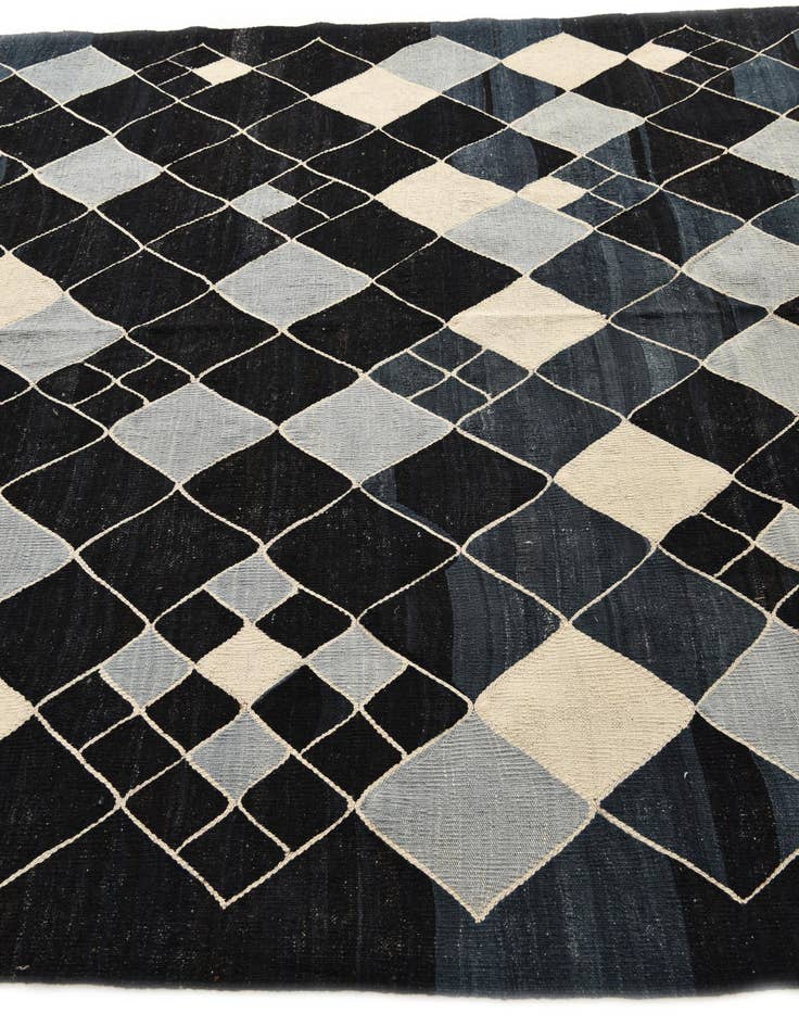 Detail image of 7' x 9' 8  Hand Woven Kilim Modern Wool Rug
