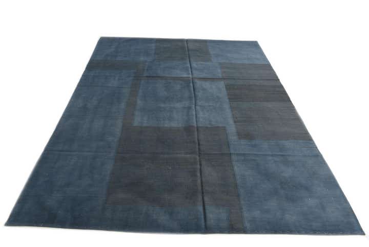 6' 9 x 9' 6 Hand Woven Kilim Modern Wool Rug