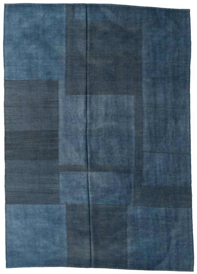 Detail image of 6' 9 x 9' 6 Hand Woven Kilim Modern Wool Rug