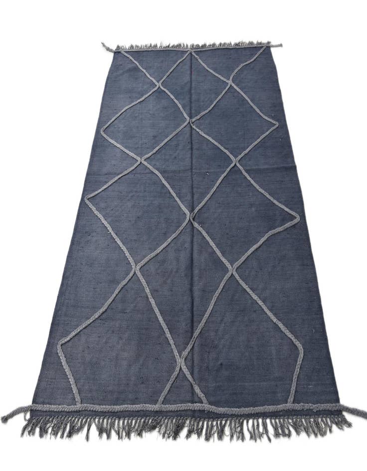 Detail image of 4' 9 x 7'  Hand Woven Kilim Modern Wool Rug