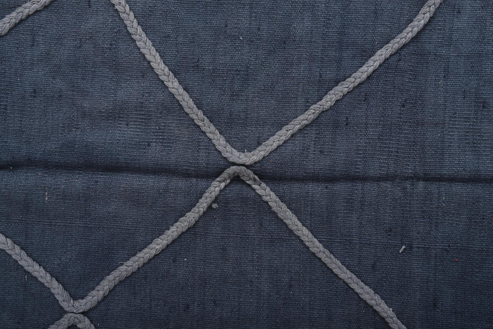 4' 9 x 7' Hand Woven Kilim Modern Wool Rug