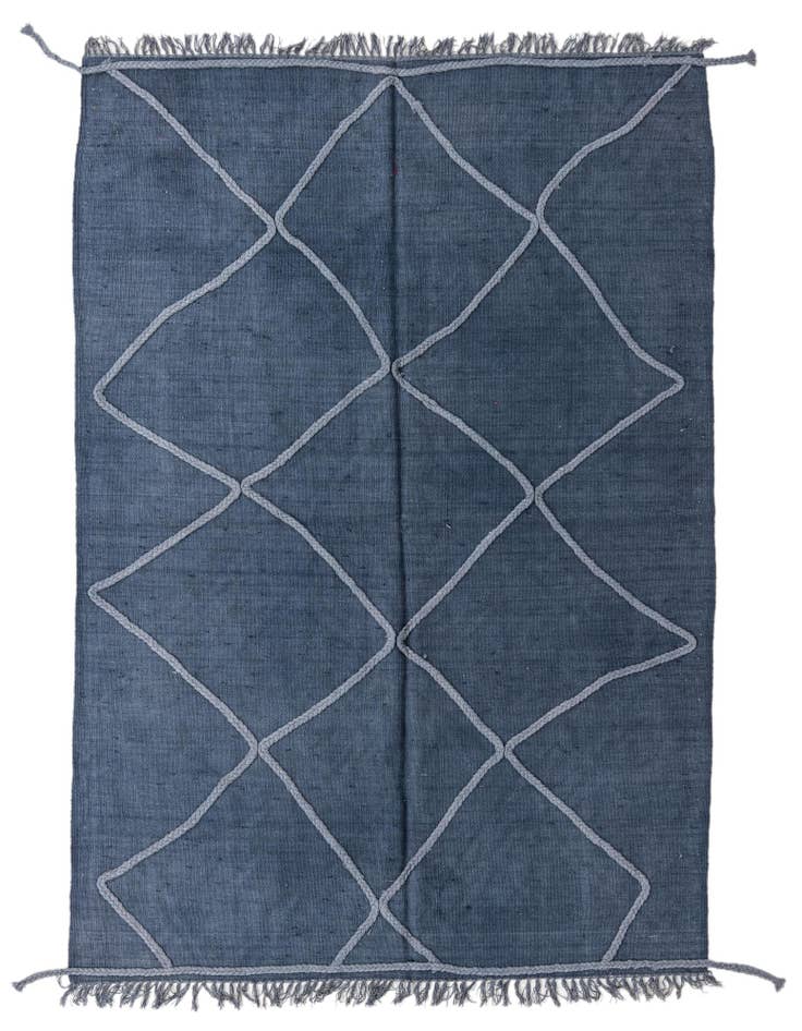 Detail image of 4' 9 x 7' Hand Woven Kilim Modern Wool Rug