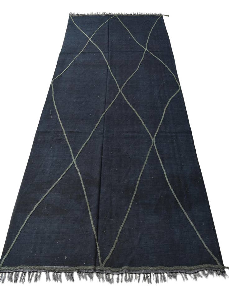 Detail image of 6' 5 x 10' 1  Hand Woven Kilim Modern Wool Rug