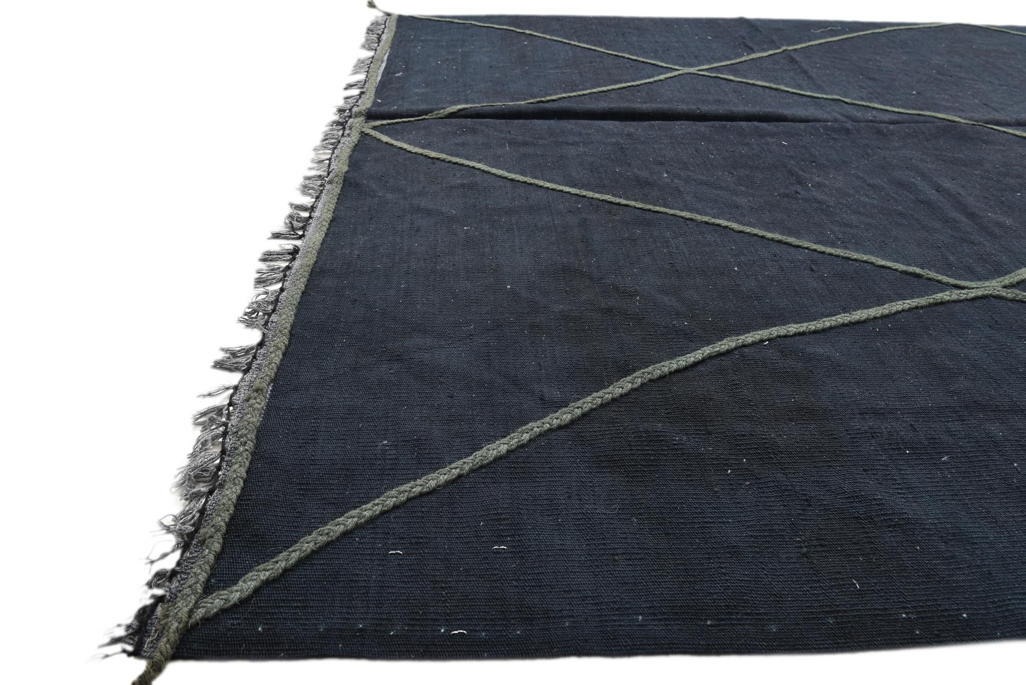 6' 5 x 10' 1 Hand Woven Kilim Modern Wool Rug