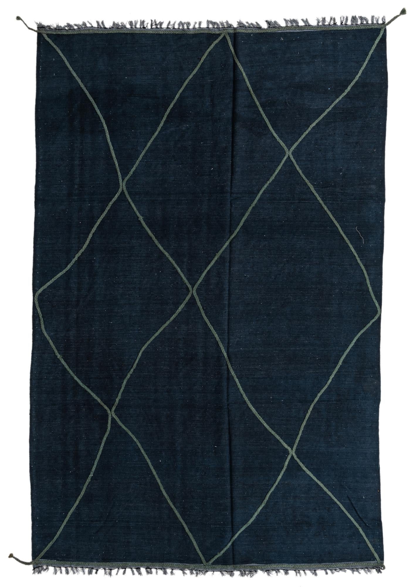 6' 5 x 10' 1 Hand Woven Kilim Modern Wool Rug